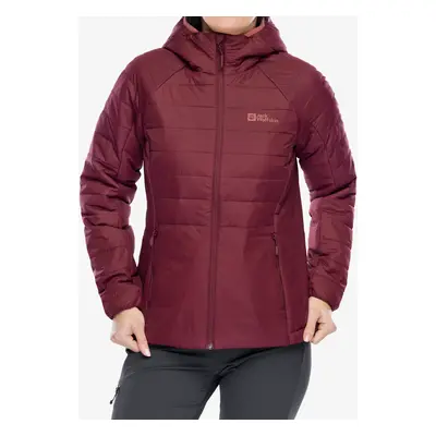 Jack Wolfskin Lapawa Ins Hoody Bélelt kabát - dark maroon