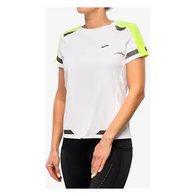 Brooks Run Visible Short Sleeve Női Futópóló - white/nightlife