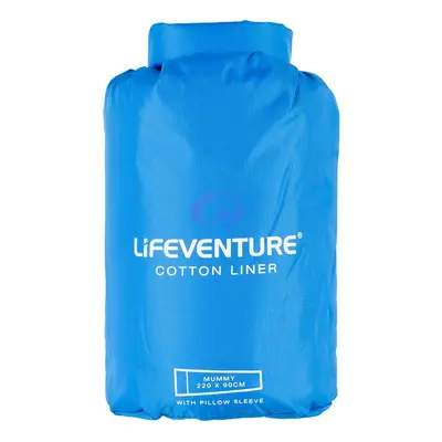 Lifeventure Cotton Sleeping Bag Liner Mummy Hálózsákbélés - blue