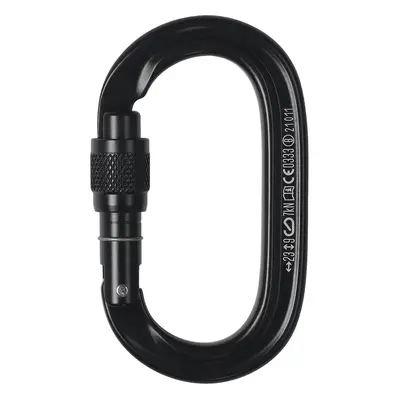 Black Diamond Oval Keylock Screwgate Karabiner - black