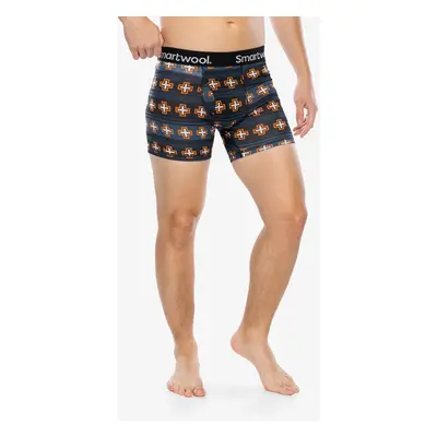 Smartwool Merino Print Boxer Brief Boxed Termoaktív boxeralsó - deep navy paths crossed