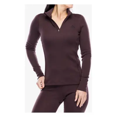 Odlo Merino BL Top Turtle Neck LS Half Zip Termoaktív női felső - fudge