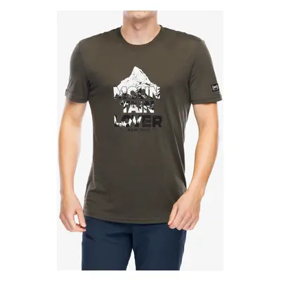 Super.natural Mount Rundle Tee Merinó póló - black ink/fresh wht/jet black