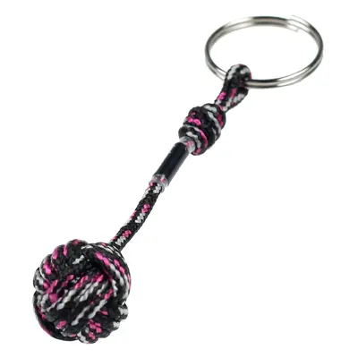 FujFuj Keychain Knot Monkey Fist Kulcstartó - black dotted