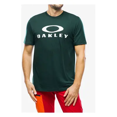 Oakley O Bark Nyomtatott póló - hunter green/white