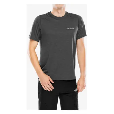 Arcteryx Cormac ArcBird Logo SS Futópóló - black heather