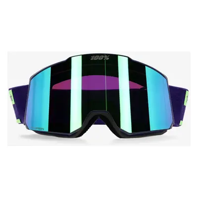 100% Snowcraft Hiper Síszemüveg - eggplant/mirror green lens