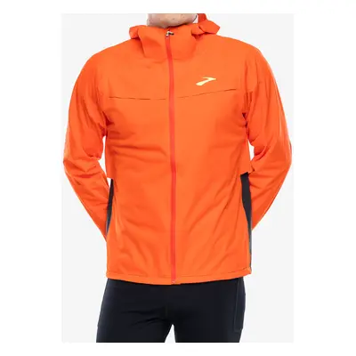 Brooks High Point Waterproof Jacket Esőkabát - cherry tomato/phantom grey