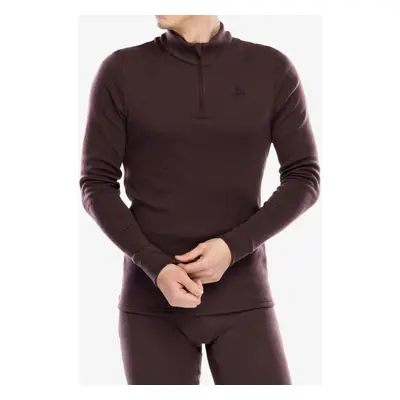 Odlo Merino BL Top Turtle Neck LS Half Zip Termoaktív felső - fudge