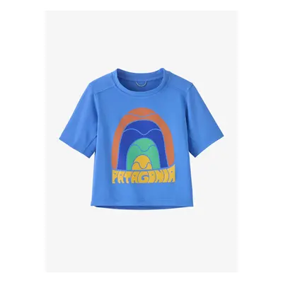 Patagonia Cap SW T-Shirt Gyerekpóló - rainbow wave/abundant blue