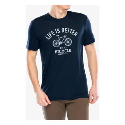 Super.natural Better Bike Tee Nyomtatott póló - blueberry/vapor grey