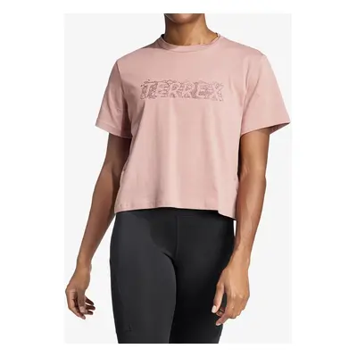 adidas TERREX Wild Cropped Tee Női póló - warm clay