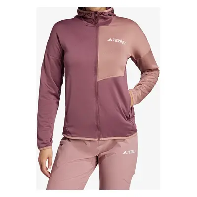 adidas TERREX Xperior Light Fleece Hooded Jacket Női felső - quicri/warcla