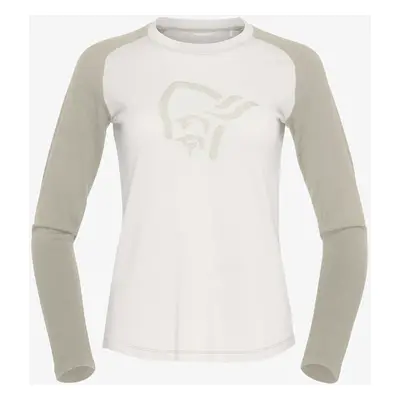 Norrona Femund Pureull Long Sleeve Termoaktív női felső - whisper white