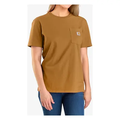 Carhartt Workwear Pocket S/S T-Shirt Női pamutpóló - carhartt brown