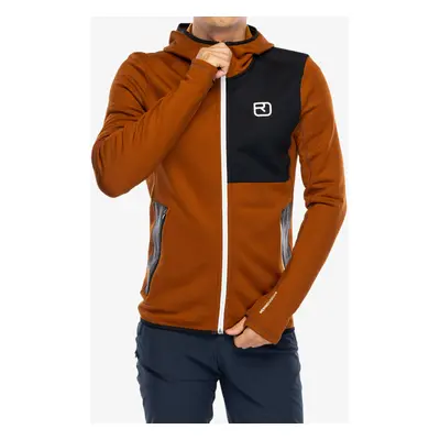 Ortovox Fleece Hoody Cipzáras férfi felső - bristle brown