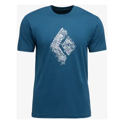 Black Diamond Engineered Diamond SS Tee Pamutpóló - indigo