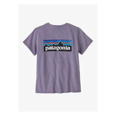 Patagonia P-6 Logo Responsibili-Tee Női pamutpóló - concrete purple