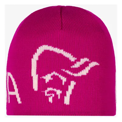 Norrona MerinoUll Logo Beanie Téli sapka - festival fuchsia