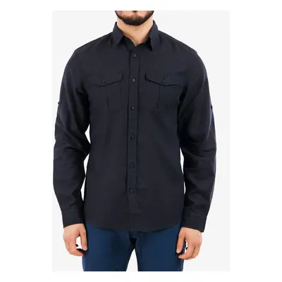 Fjallraven Övik Travel Shirt LS Férfi Ing - dark navy