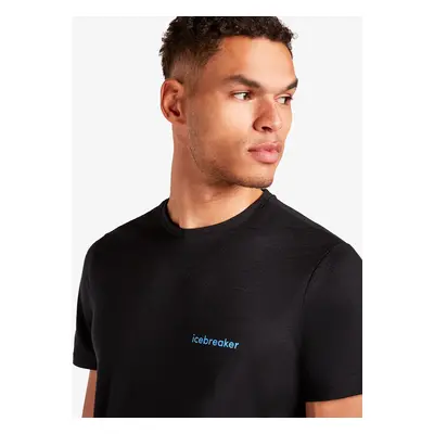 Icebreaker Merino Tech Lite SS Tee IB Wordmark Merinó póló - black