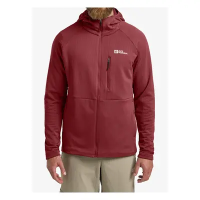 Jack Wolfskin Kolbenberg Hooded FZ Kapucnis felső - deep ruby