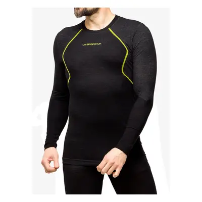 La Sportiva Wool40 Aero Longsleeve Termoaktív felső - black/yellow