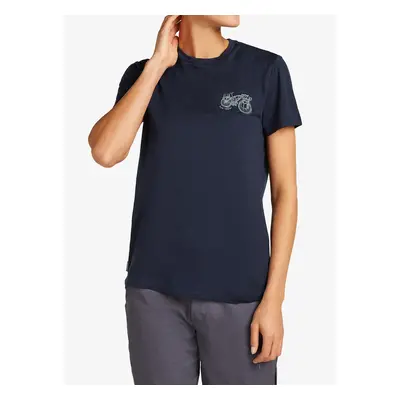 Icebreaker Merino Tech Lite SS Tee Adventure Ride Női póló - midnight navy