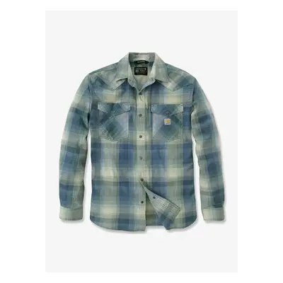 Carhartt Snap-Front Plaid Shirt Ing - storm blue