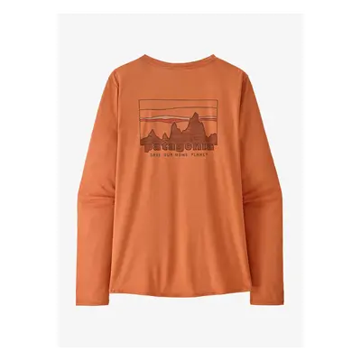 Patagonia L/S Capilene Cool Daily Graphic Shirt Női felső - skyline/rock melon