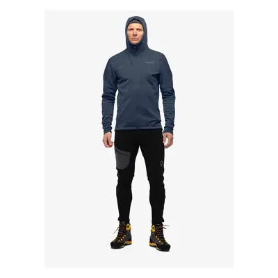 Norrona Trollveggen Powerstretch Pro Zip Hood Cipzáras férfi felső - indigo night blue