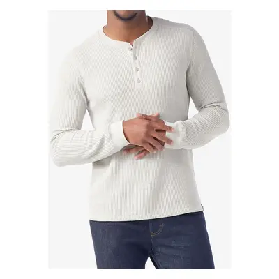 Smartwool Waffle Long Sleeve Henley Férfi pulóver - ash heather