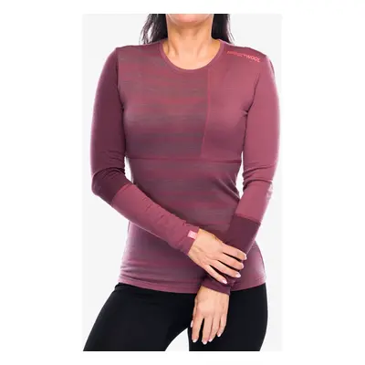 Ortovox Rock N Wool Long Sleeve Termoaktív női felső - mountain rose