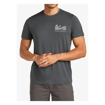 Icebreaker Merino Tech Lite SS Tee Southern Shapes Merinó póló - obsidian