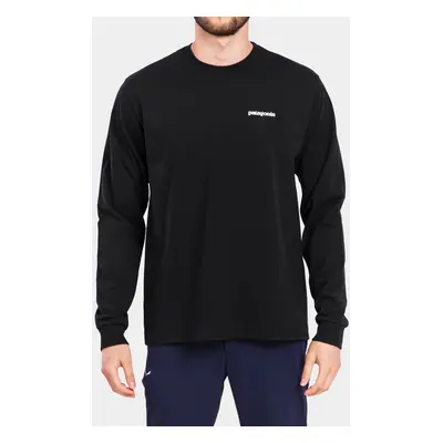 Patagonia L/S P-6 Logo Responsibili-Tee Férfi Pulóver - black