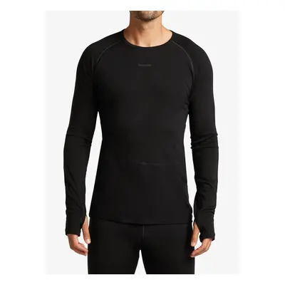 Icebreaker Merino ZoneKnit LS Crewe Termoaktív felső - black