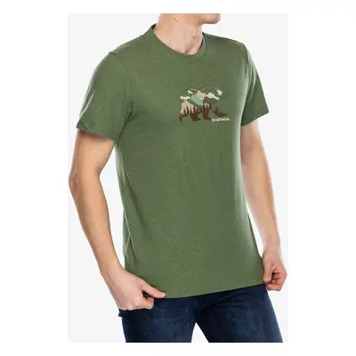 Smartwool Bear View Short Sleeve Graphic Tee Merinó póló - fern green