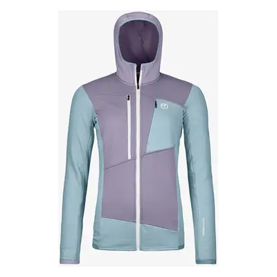 Ortovox Fleece Grid Hoody Női kapucnis felső - glacier grey