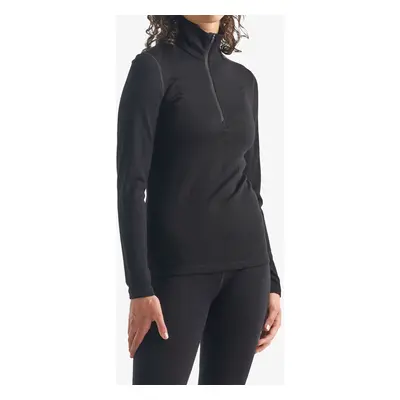 Icebreaker Tech L/S Half Zip Termoaktív női felső - black