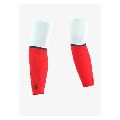 Compressport ArmForce Ultralight Kompressziós karmelegítő - white/fluo red