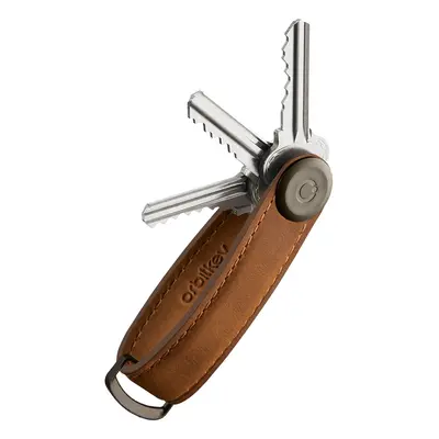 Orbitkey Crazy-Horse Kulcstartó - chestnut brown/brown