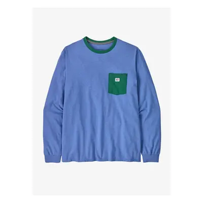 Patagonia L/S Shop Sticker Pocket Responsibili-Tee Férfi pulóver - abundant blue