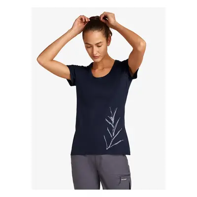 Icebreaker Merino Tech Lite SS Scoop Tee Panax Női merino gyapjú póló - midnight navy