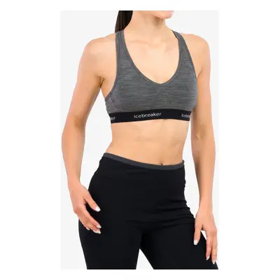 Icebreaker Sprite Racerback Bra Sport Melltartó - gritstone hthr