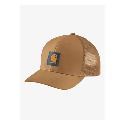 Carhartt Twill Mesh-Back Logo Patch Cap Baseball-Sapka - carhartt brown/honeycomb