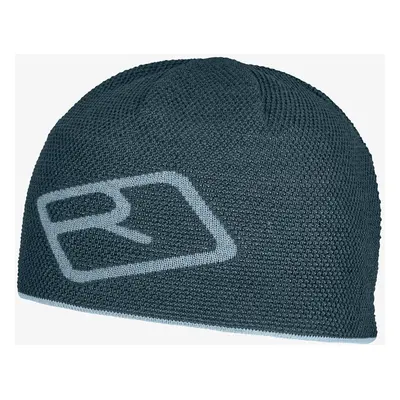 Ortovox Merino Logo Knit Beanie Téli sapka - dark arctic grey