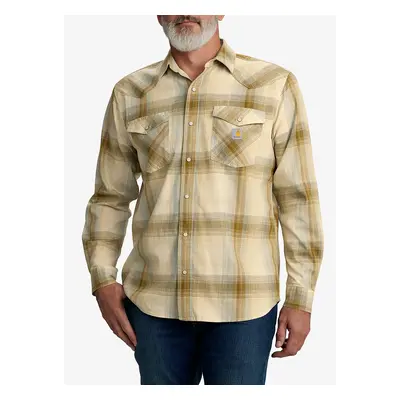 Carhartt Snap-Front Plaid Shirt Ing - chalk