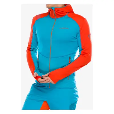 La Sportiva Upendo Hoody Kapucnis felső - tropic blue/cherry tomato