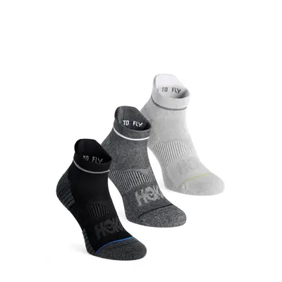 Hoka No-Show Run Sock 3-Pack Futózokni - white/black/grey