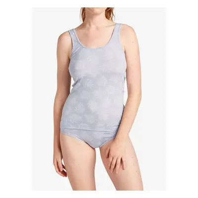 Icebreaker Merino Siren Tank Fresh Ferns AOP Női trikó - grey quartz/snow/aop